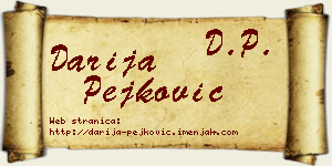 Darija Pejković vizit kartica